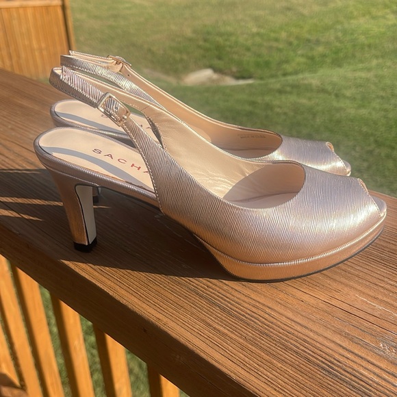 Sasha London Slingback Heels Rose Gold 6.5 - Picture 1 of 13